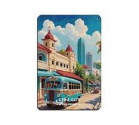 Póster vintage de la ciudad de Cebú, letrero de metal vintage para pub, club, cafetería, bar, decoración de pared del hogar, póster retro de 20 x 30 cm