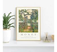 Póster vintage de la exposición de paisajes de Claude Monet, arte abstracto, impresiones en lienzo, pintura mural, imagen moderna para decoración del hogar, 70 x 110 cm, sin marco