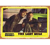 Póster vintage de la película The Last Mile, tarjeta original del vestíbulo, 4 Mickey Rooney, Frank Overton, retro de película antigua, póster de metal, letrero de TV, bar, pared, club, restaurante