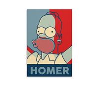 Póster vintage de Los Simpsons de Homero, cartel de metal de anime retro, decoración de pared, regalo para jardín, hombres, cueva, biblioteca, sala de estar, garaje, aula, 8 x 12 pulgadas