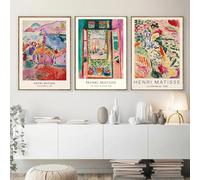 Póster vintage de Matisse, exposición de paisajes de mediados de siglo, impresiones, arte de pared, lienzo, pintura, imagen para sala de estar, decoración del hogar, 70 x 100 cm, 3 piezas sin marco