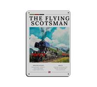 Póster vintage de metal con texto "The Flying Scotsman" (20 x 30 cm)
