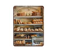 Póster vintage de panadería, cartel de hojalata de metal vintage para pub, club, cafetería, bar, decoración de pared para el hogar, póster retro de 30 x 40 cm