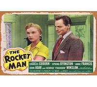 Póster vintage de película The Rocket Man Lobby Card 4 Charles Coburn Spring Byington Anne Francis John Agar Sci Fi Retro of Classic Old Film Poster Metal Sign TV Bar Wall Club Restaurant Man Cave