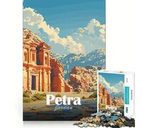 Póster Vintage de Petra Jordan, Rompecabezas de 1000 Piezas para Adultos, Juguete Inteligente para el hogar, Disfruta de Bordes Afilados, artículo de Santa Claus (38x26cm)