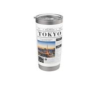 Póster vintage de viaje de Tokio, vacaciones en Tokio Vaso térmico de acero inoxidable de doble pared