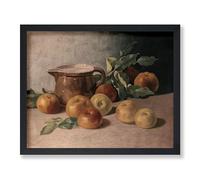 Póster Vintage del Bodegón con Manzanas, Impresión en Lienzo Retro de Fruta, de Estado de Ánimo, Arte de Comida & Bebida, Decoración de Pared Mínima para Cocina o Comedor, Arte de Pared Sin Marco