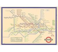 Póster vintage del mapa del metro de Londres de 1933, lienzo para pared, decoración para el hogar y la cocina, 40 x 60 cm, sin marco.