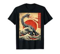 Póster Vintage japonés Brachiosaurus Dinosaur Kaiju Monster Camiseta