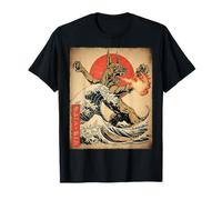 Póster Vintage japonés del Monstruo Kaiju del Gran danés Camiseta