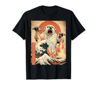 Póster Vintage japonés del Monstruo Kaiju del Gran Pirineo Camiseta