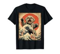 Póster Vintage japonés Lhasa Apso Dog Kaiju Monster Camiseta