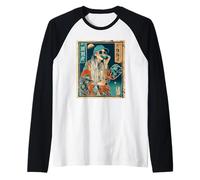 Póster Vintage japonés Ukiyo E Girl Camiseta Manga Raglan