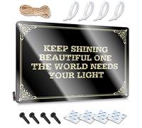Póster vintage para colgar en la pared con texto en inglés «Keep Shining Beautiful One The World Needs Your Light», regalo para papá, 20 x 30 cm