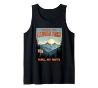 Póster vintage Protect Our National Parks Senderismo Hombres Mujeres Camiseta sin Mangas