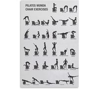 poster Wall Art for Yoga Enthusiasts - Pilates and Yoga Pose Poster Set, Decorative Fitness Chart for Studio, Bedroom or Home Gym Inspiration(Unframed,12x18inch(30x45cm))