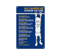 poster Warrior Mindset Quote Poster, Discipline & Courage Motivational Wall Art for Boys Room, Gym, Office and Home Office (Framed,16x24inch(40x60cm))
