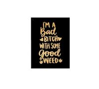 poster Witty Gold Foil Wall Decor - Funny Botanical Quote on Canvas, Unframed Art Print for Home, Makes a Great Unique Gift Idea (Unframed,16x24inch(40x60cm))