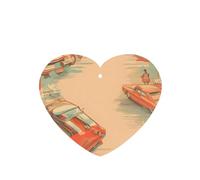 Póster WZYWHJ en forma de corazón para coche, 6 piezas, para colgar, ambientador de coche