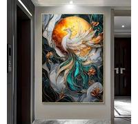 Póster y láminas de arte mural abstracto moderno con diseño de fénix Kintsugi para la decoración del hogar en la sala de estar (50x70cm/sin marco).