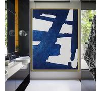 Póster y láminas de estilo nórdico abstracto en azul, cuadro minimalista para pared, ideal para la decoración del hogar en la sala de estar (35x50cm).