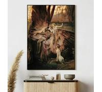 Póster y lienzo impreso con obras de arte clásicas de John William Waterhouse para decoración de paredes de sala de estar (40x60cm/Sin marco)