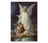 Postereck - 0154 - Ángel de la Guarda Infantil en Estilo Antiguo - Impresión Lámina Arte de Pared, Decoración Religiosa para Niños, Espiritualidad - Poster - DIN A3 29,7 cm x 42,0 cm