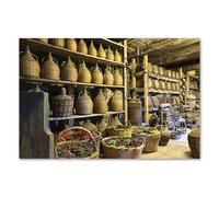 Postereck - 0253 - Bodega de Vino, Almacén y Despensa Vintage - Impresión Lámina Arte de Pared, Decoración de Cocina, Temática de Vinos - Poster - DIN A4 21,0 cm x 29,7 cm