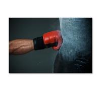 Postereck - 0970 - Boxer, guante saco de arena, boxeo, músculo rojo, brazo - póster de pared para fotos - Póster - 3:2-30,0 cm x 20,0 cm