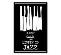 Postereck - 1021 - Cartel de Jazz, Música, Teclas de Piano, Frase - Arte de Pared Lámina, Impresión Musical Retro, Decoración Piano - Poster - 3:2 30,0 cm x 20,0 cm