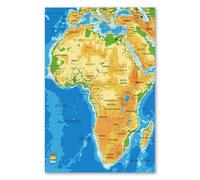 Postereck - 1043 - Mapa de África Político, Países en Inglés, Geografía - Impresión Lámina Arte de Pared, Decoración Educativa - Poster - DIN A4 21,0 cm x 29,7 cm