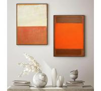 Pósteres abstractos con degradado colorido de Mark Rothko, impresiones en lienzo, arte de pared, imagen para sala de estar, decoración del hogar, 40 x 60 cm, 2 piezas sin marco