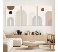Pósteres abstractos geométricos de estilo bohemio, lienzos, láminas decorativas para pared, ideales para dormitorio, sala de estar o cualquier espacio interior (40x50cm (16x20in) x 3 / Sin marco)