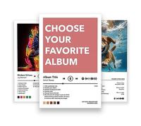 Pósteres artísticos personalizados para portada de álbum, impresiones de portada de álbum, póster de arte de pared de música, regalo personalizable personalizado, regalos de cumpleaños para mejor