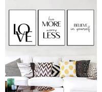 Pósteres con citas inspiradoras nórdicas, arte de pared moderno con versos cursivos, impresiones en lienzo, pinturas para decoración de habitación y oficina, 30 x 50 cm, 3 piezas sin marco