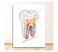 Pósteres con imagen de oficina educación médica, pintura en lienzo, sistema muscular anatomía humana, impresión artística, figura acuarela(2,15x20cm No Frame)