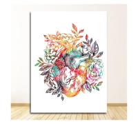 Pósteres con imagen de oficina educación médica, pintura en lienzo, sistema muscular anatomía humana, impresión artística, figura acuarela(2,20X30cm No Frame)