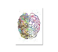 Pósteres con imagen de oficina educación médica, pintura en lienzo, sistema muscular anatomía humana, impresión artística, figura acuarela(Picture9,13x18cm No Frame)