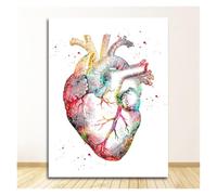 Pósteres con imagen de oficina educación médica, pintura en lienzo, sistema muscular anatomía humana, impresión artística, figura acuarela(11,15X20cm No Frame)