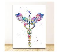 Pósteres con imagen de oficina educación médica, pintura en lienzo, sistema muscular anatomía humana, impresión artística, figura acuarela(18,30X40cm No Frame)