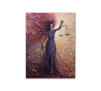 Pósteres De Arte Abstracto De La Diosa De La Justicia, Pintura En Lienzo Con Estampado Vintage, Imágenes Modernas Para Sala De Estar, Decoración Del Hogar Para Estudiantes De Derecho 50X70Cm Sin Marco