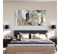 Pósteres de arte abstracto moderno para pared, lienzos, pinturas, cuadros decorativos de pared con efecto moteado dorado (60x120cm/sin marco)