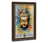 Pósteres de dichos de Buda en francés e inglés, póster de lienzo para decoración de dormitorio, paisaje, oficina, habitación, regalo, 24 pulgadas de largo x 36 pulgadas de ancho
