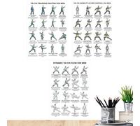 Pósteres de Ejercicio y Fitness 3 Piezas Guía Completa Para Principiantes