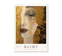 Pósteres de Gustav Klimt Lágrimas Doradas abstractas Arte de la Pared Impresiones de Gustav Klimt Cuadros en Lienzo de Gustav Klim para la decoración de la Sala de Estar 40x60 cm sin Marco