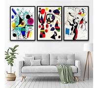 Pósteres De Joan Miro, Pintura En Lienzo De Surrealismo Moderno, Arte De Pared Abstracto Colorido, Impresiones De Joan Miro, Imágenes De Joan Miro Para La Decoración Del Hogar, 40X60cmX3 Sin Marco