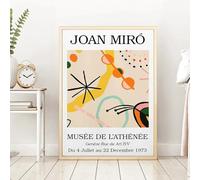 Pósteres de la exposición de Joan Miró, arte surrealista abstracto, pintura en lienzo, impresión artística de pared, imagen para decoración del hogar y la sala de estar (80 x 120 cm/sin marco)