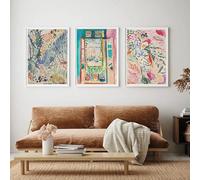 Pósteres de paisajes abstractos y coloridos de la exposición de Henri Matisse, impresiones en lienzo para decoración de paredes del hogar en la sala de estar (40x60cm/3 piezas sin marco)