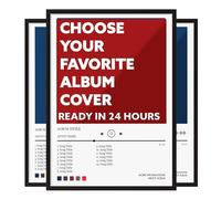 Pósteres de portada de álbum personalizados, pósteres musicales enmarcados para pared, 3 piezas de decoración de pared de Spotify, solicita tu propia portada de álbum, póster personalizado para