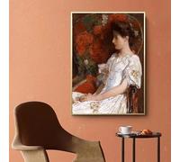 Pósteres de retratos de mujer de arte clásico, pinturas en lienzo e impresiones, imágenes HD vintage para decoración del hogar y la sala de estar (50 x 70 cm/sin marco)